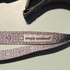 Simply Southern Patterned Gray/Silver Snakeskin breakaway Lanyard